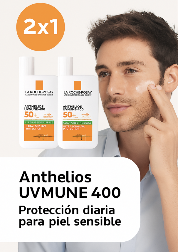 2x1 La Roche-Posay Anthelios UVMune 400 Oil Control Fluid SPF50+