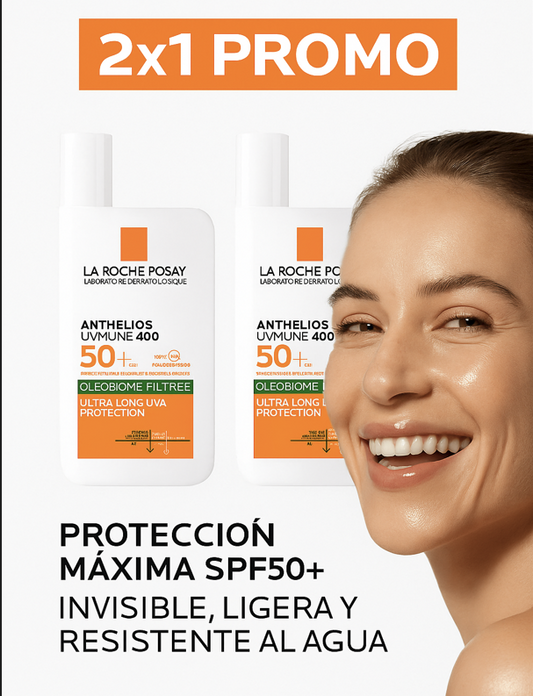 2x1 La Roche-Posay Anthelios UVMune 400 Oil Control Fluid SPF50+